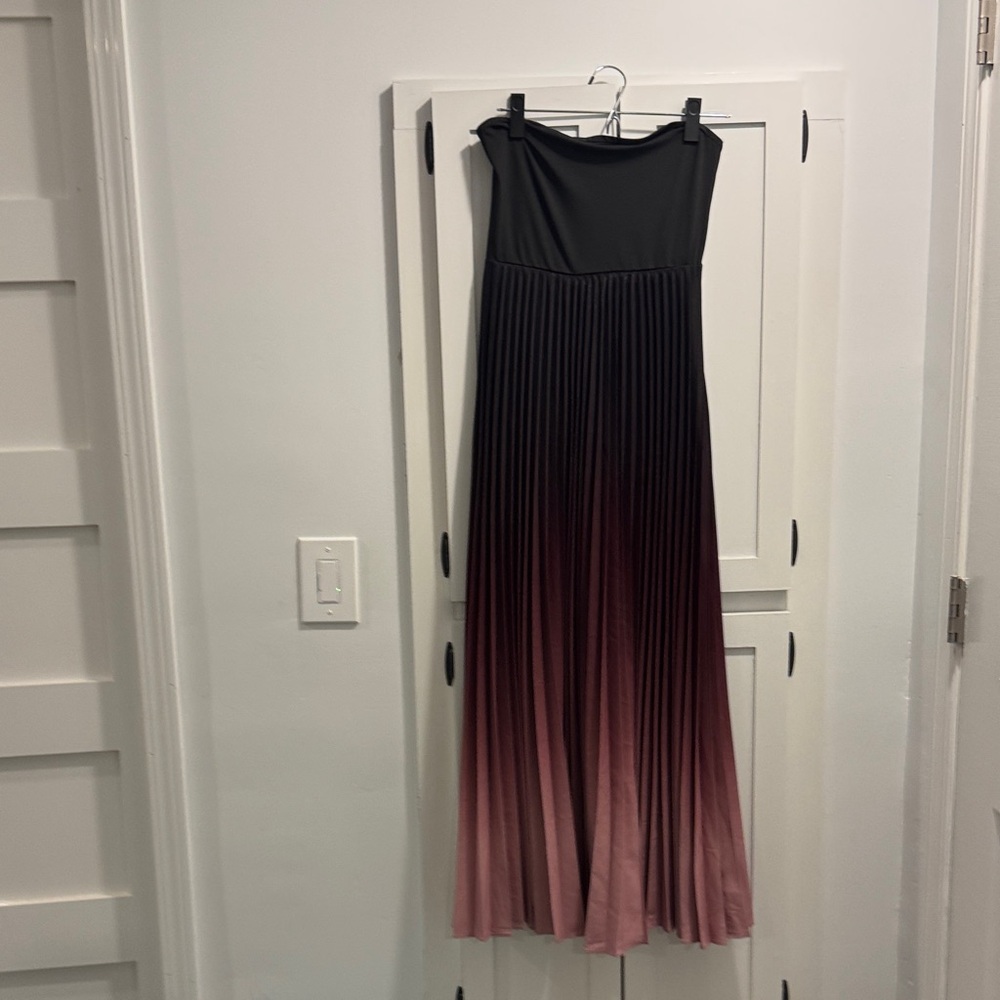 Cupshe Black and Pink Ombre Maxi Dress